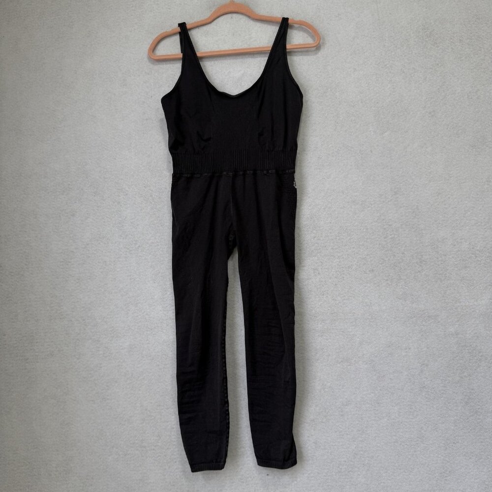 Free People FP Movement Womens Medium Black Sleeveless One Piece Yoga Activewear
